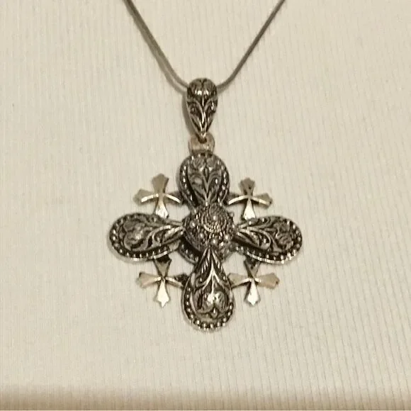 Sterling Silver Signed 900 Jerusalem HEAVY - Picture 4 of 6